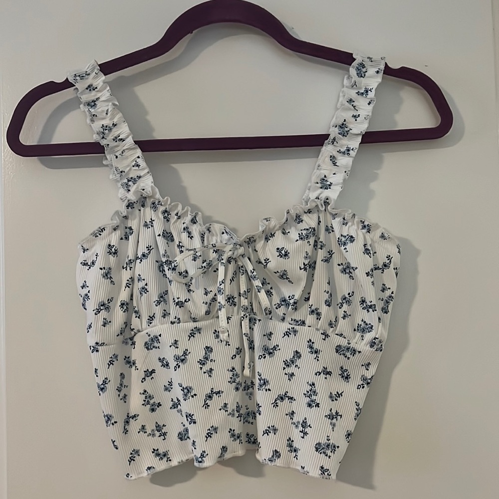 Shein floral crop top